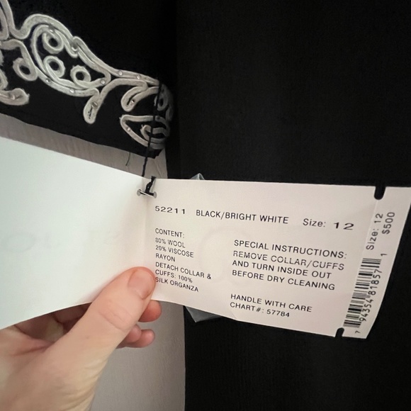 Vintage St. John Collection Marie Gray Black Short-Sleeved Shirt - Picture 2 of 5